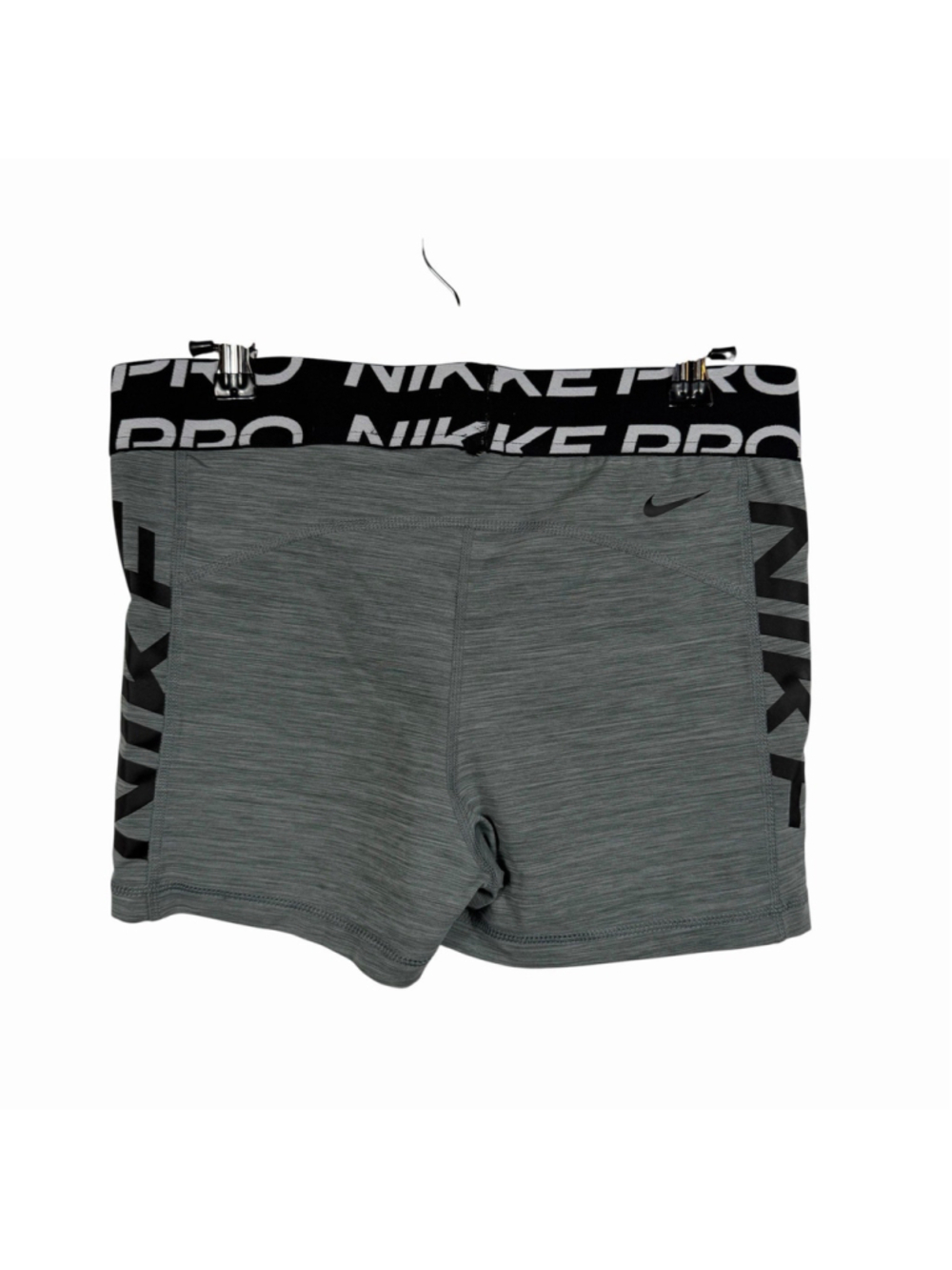 Nike Gray Pro Dri-FIT Athletic Gym Compression Shorts Women's Size Large - Picture 2 of 8